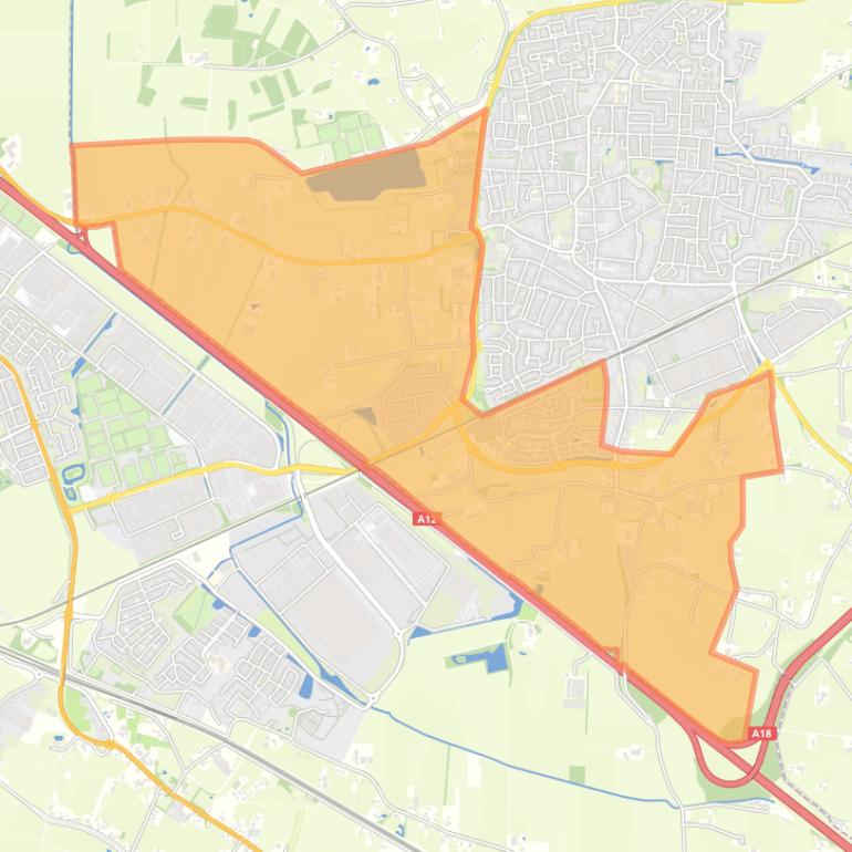 Kaart van de buurt Verspreide huizen De Hogenend en Oud-Dijk.