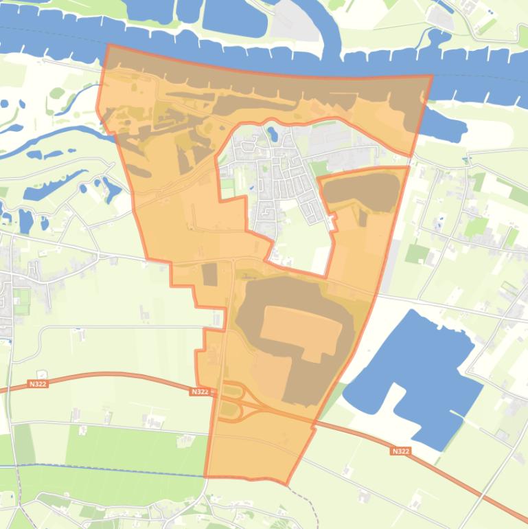 Kaart van de buurt Verspreide huizen Deest.