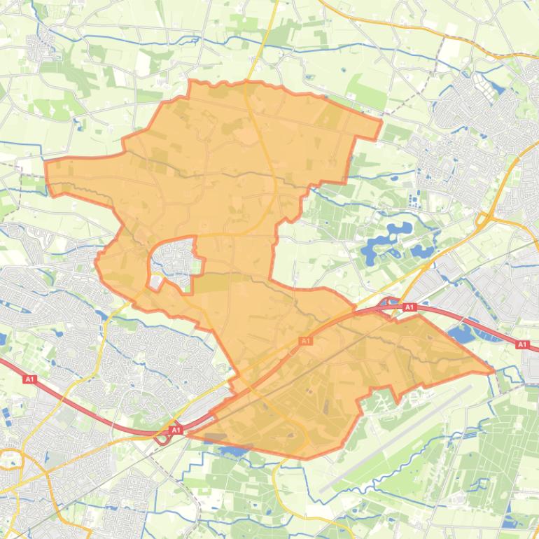 Kaart van de buurt Verspreide huizen Deurningen.