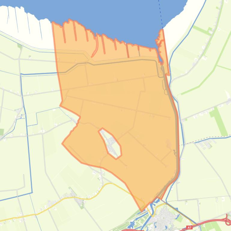 Kaart van de buurt Verspreide huizen Drieborg.