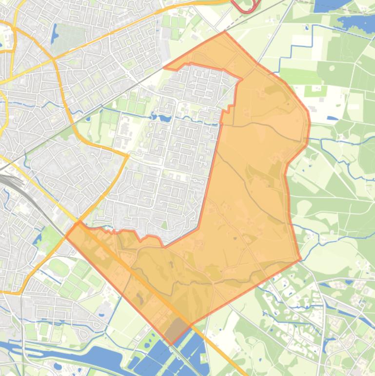 Kaart van de buurt Verspreide huizen Driene.