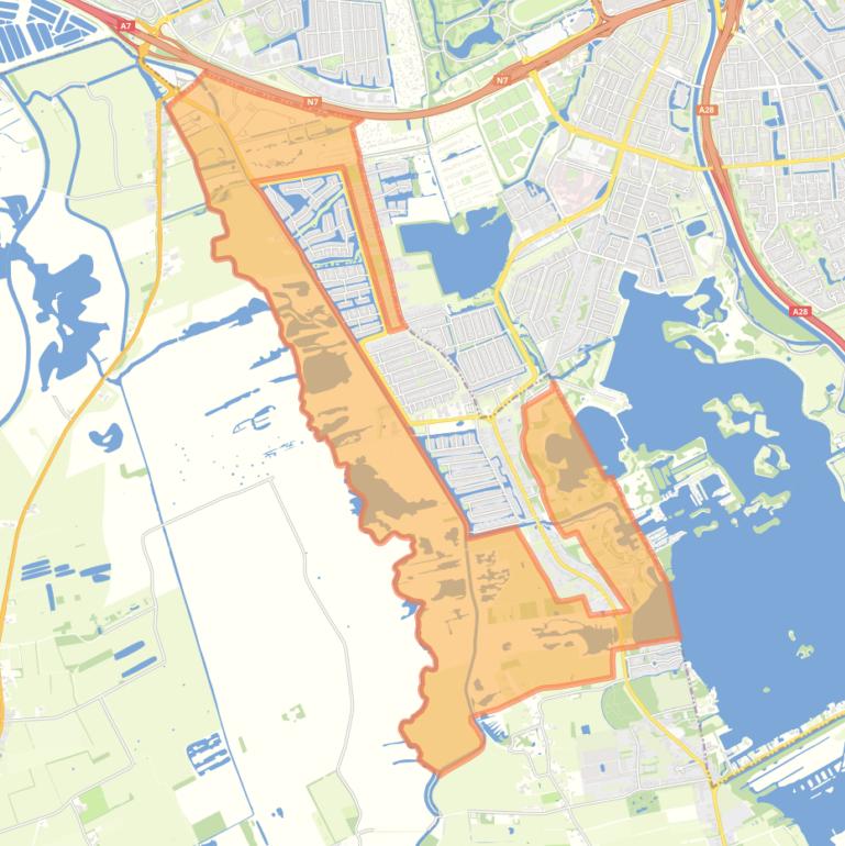 Kaart van de buurt Verspreide huizen Eelderwolde.