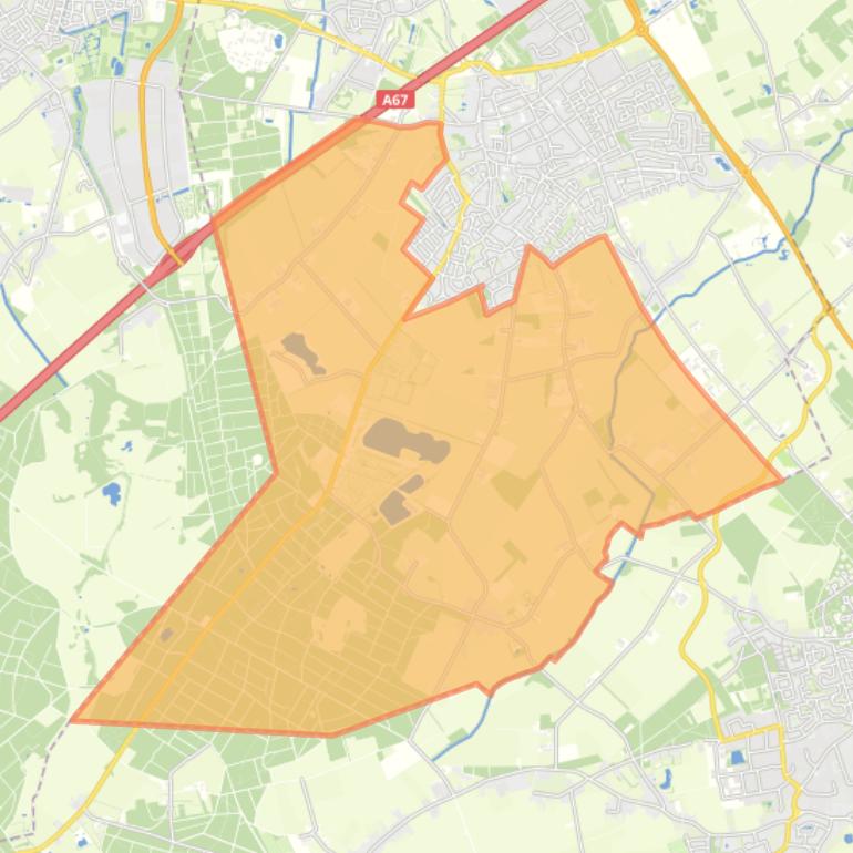 Kaart van de buurt Verspreide huizen Eersel.