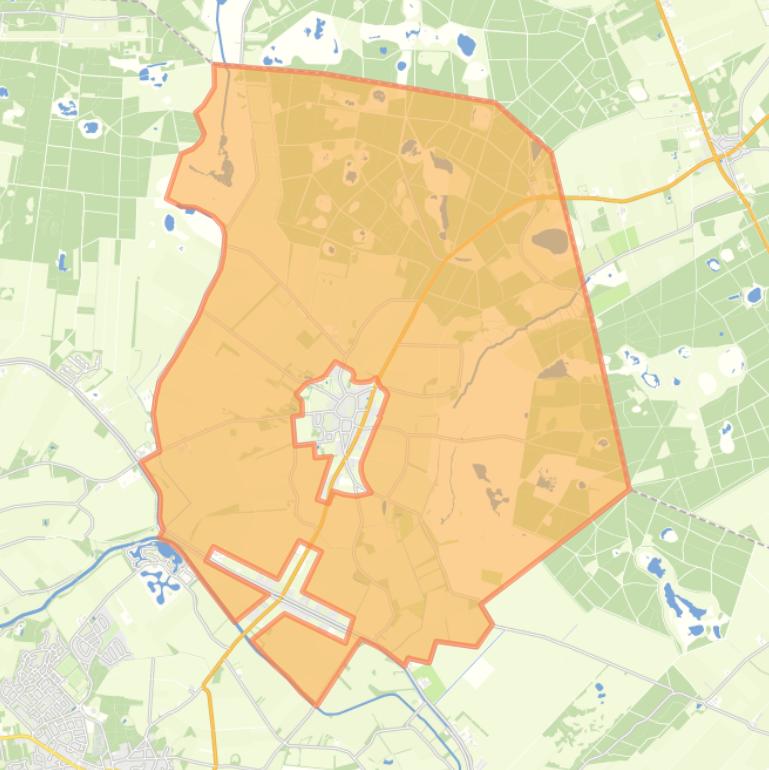 Kaart van de buurt Verspreide huizen Elp.