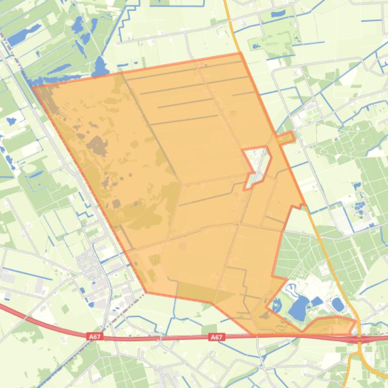 Kaart van de buurt Verspreide huizen Evertsoord.