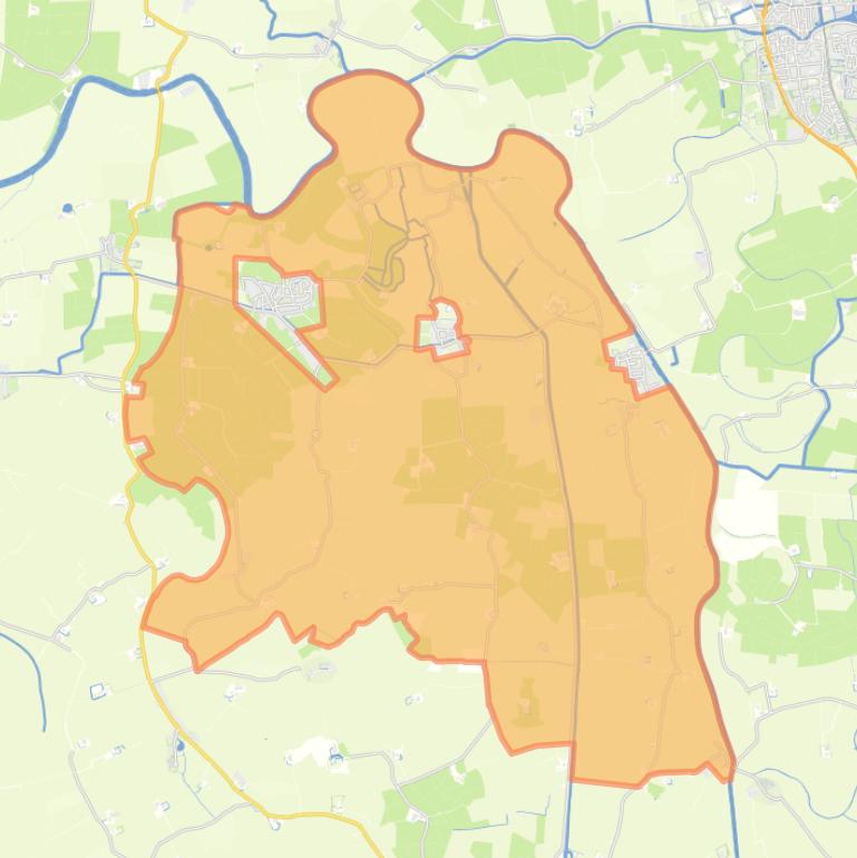 Kaart van de buurt Verspreide huizen Ezinge.