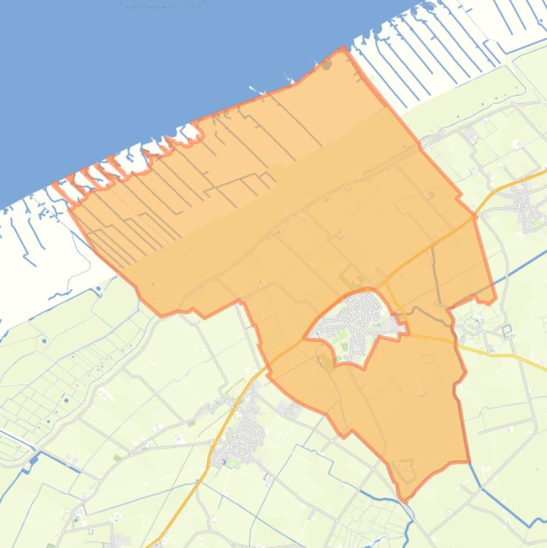 Kaart van de buurt Verspreide huizen Ferwerd.