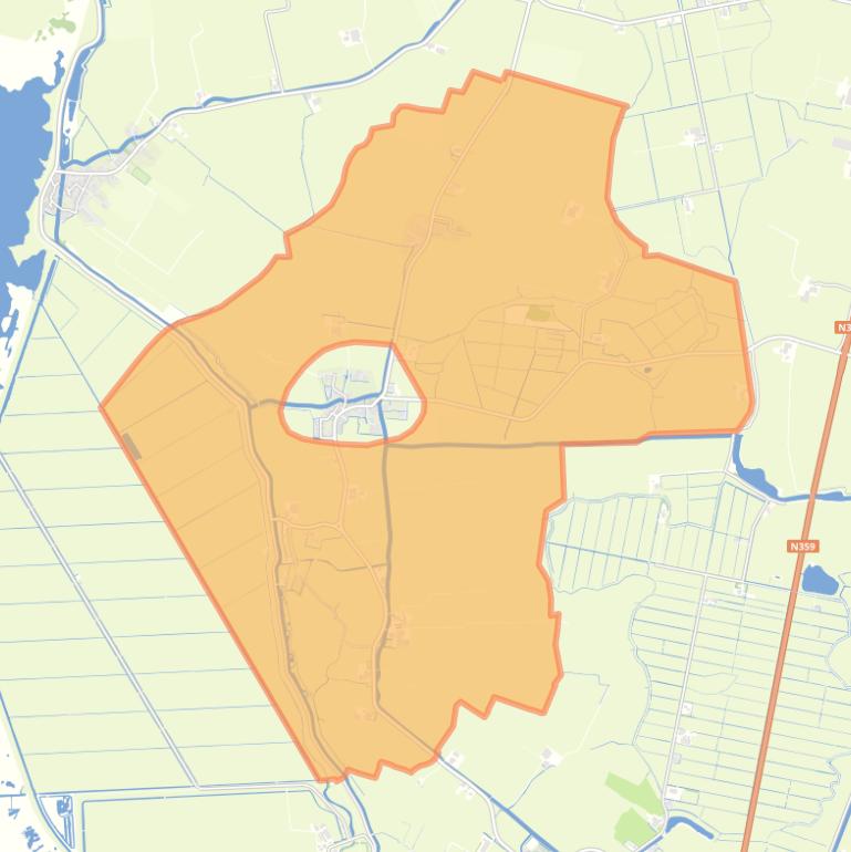 Kaart van de buurt Verspreide huizen Ferwoude.