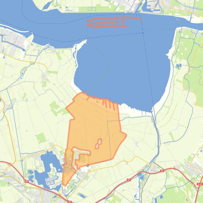 Kaart van de buurt Verspreide huizen Finsterwolde.