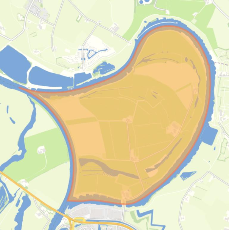 Kaart van de buurt Verspreide huizen Fraterswaard-Noordoost.