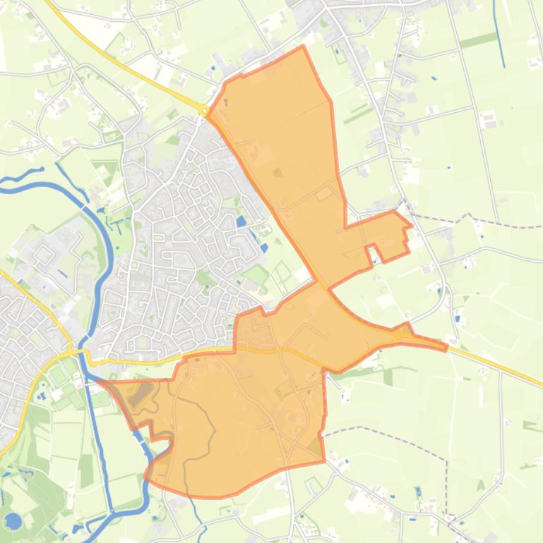 Kaart van de buurt Verspreide huizen Genenberg.