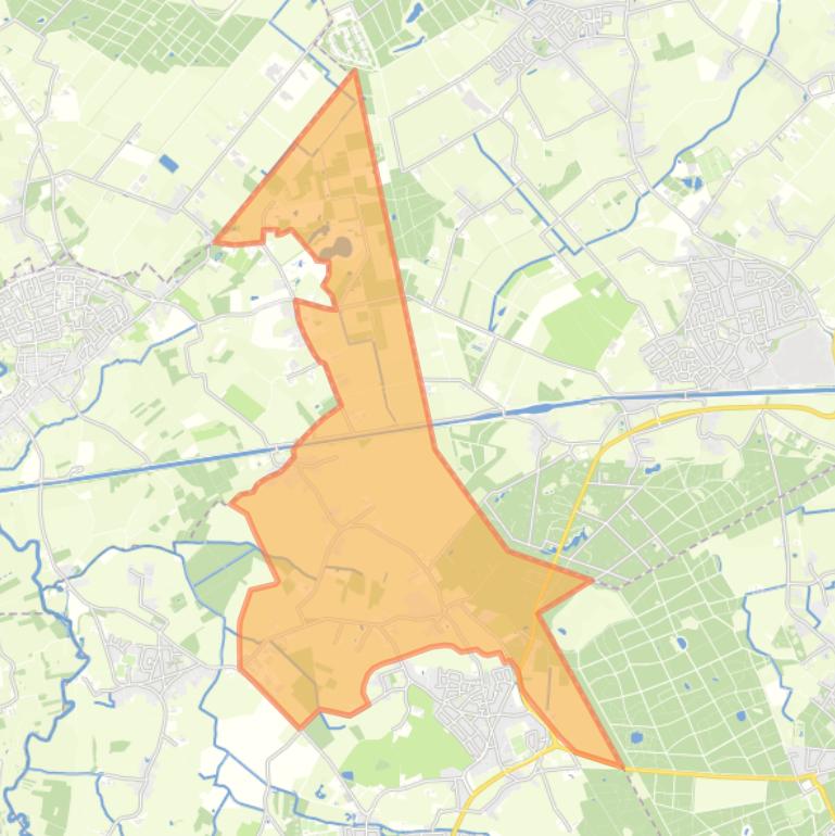 Kaart van de buurt Verspreide huizen Gerwen.