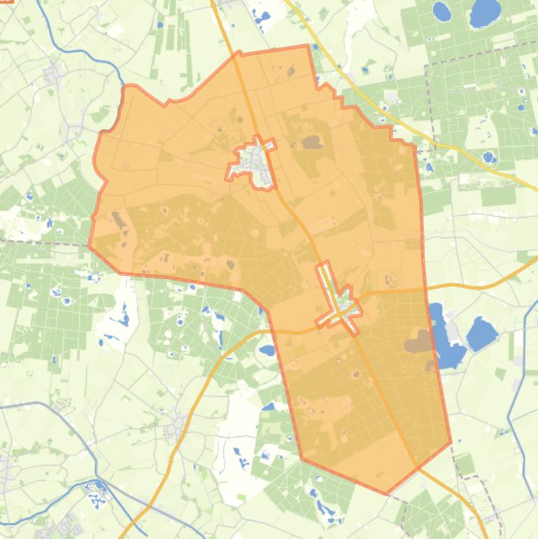 Kaart van de buurt Verspreide huizen Grolloo.