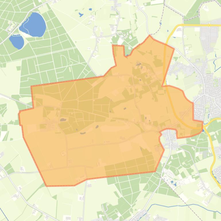 Kaart van de buurt Verspreide huizen Groote Aard en Vliet.