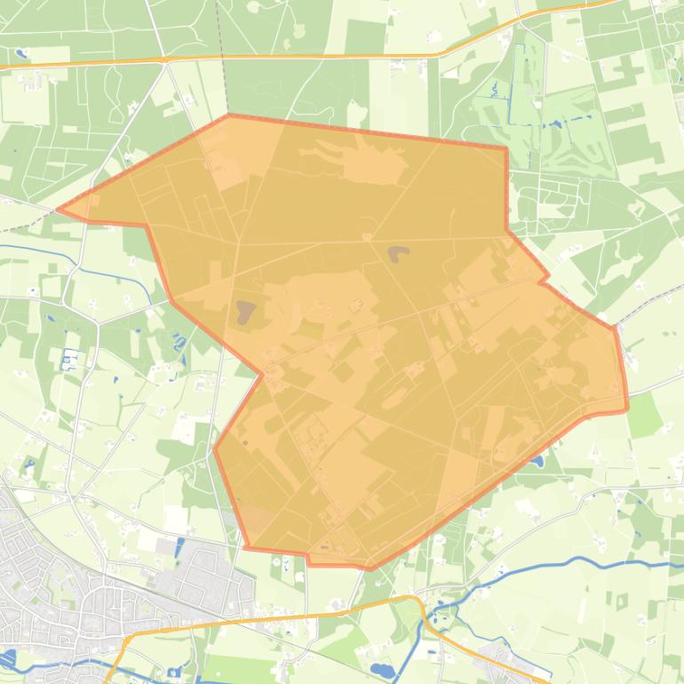 Kaart van de buurt Verspreide huizen Grote Veld.