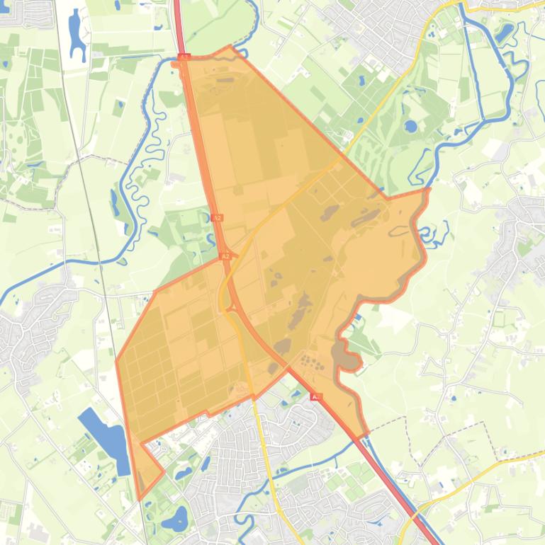 Kaart van de buurt Verspreide huizen Hal en Heult.