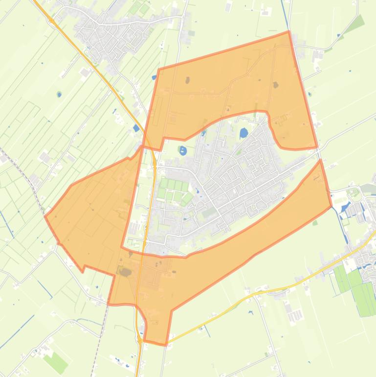 Kaart van de buurt Verspreide huizen Harkema.