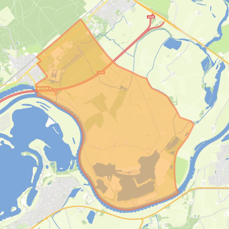 Kaart van de buurt Verspreide huizen Havikerwaard en Middachten.