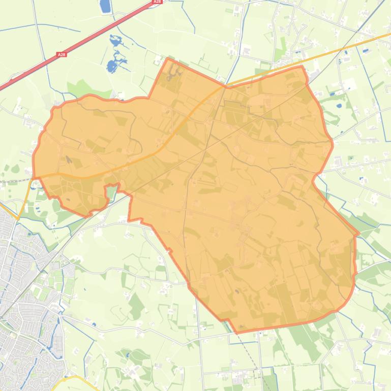 Kaart van de buurt Verspreide huizen Hell en Diermen.