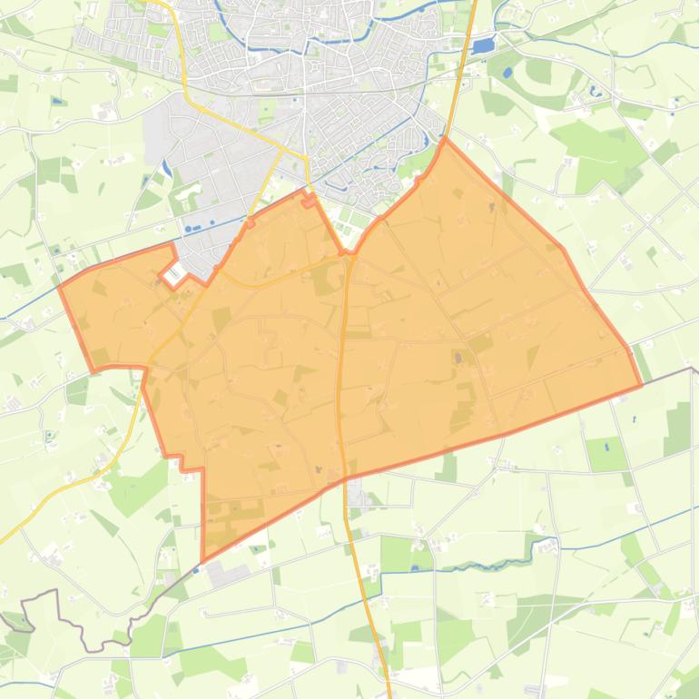 Kaart van de buurt Verspreide huizen Heurne.