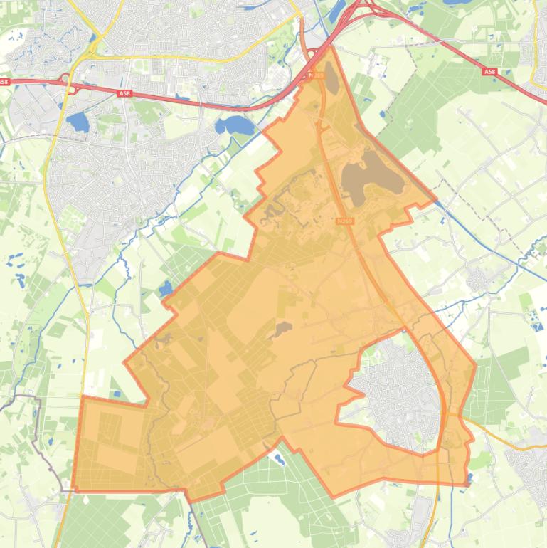 Kaart van de buurt Verspreide huizen Hilvarenbeek.