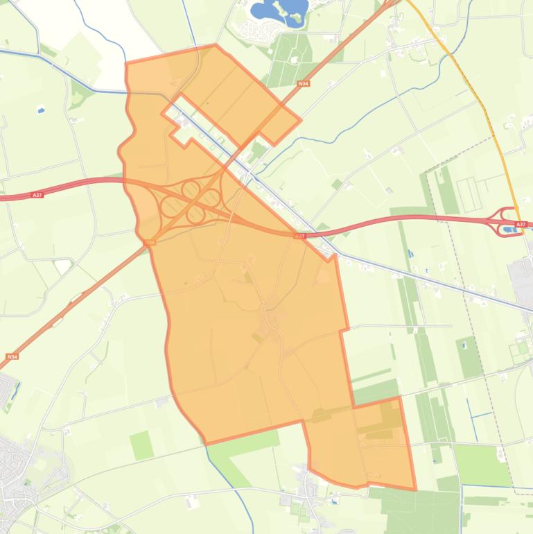 Kaart van de buurt Verspreide huizen Holsloot.