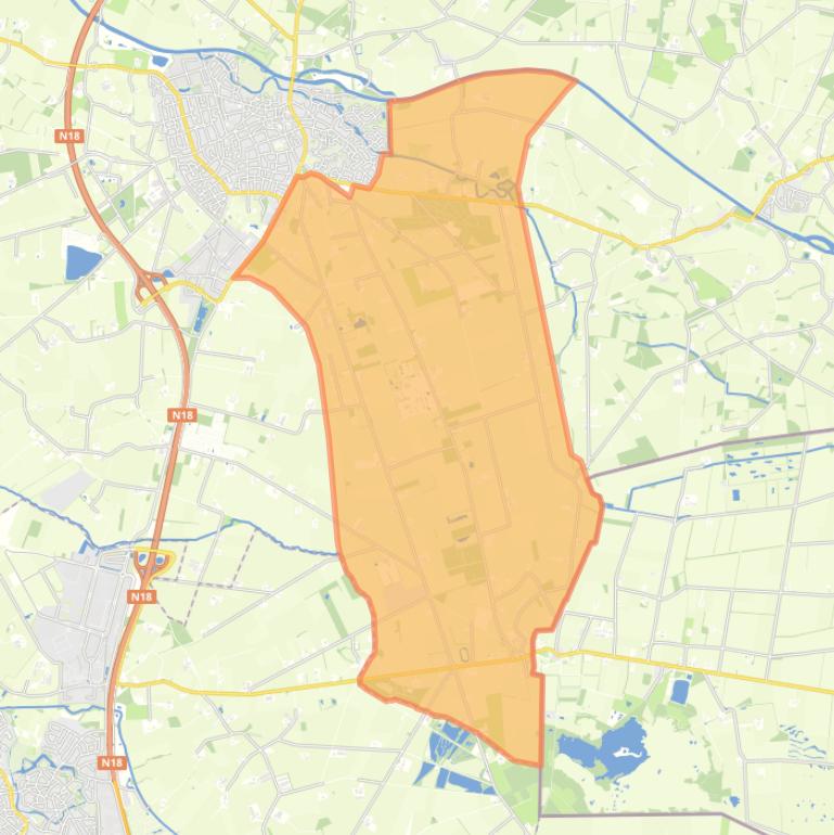 Kaart van de buurt Verspreide huizen Holterhoek.