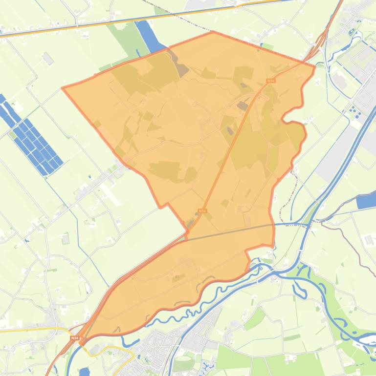 Kaart van de buurt Verspreide huizen Holthone.