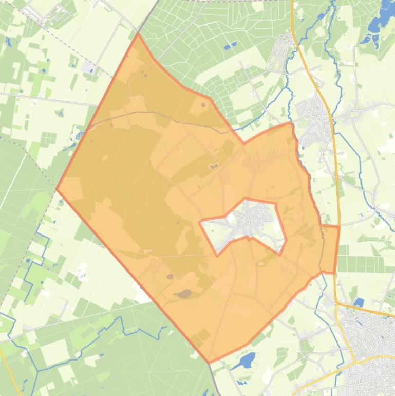 Kaart van de buurt Verspreide huizen Hooge Mierde.