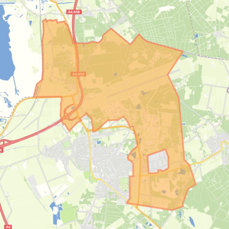 Kaart van de buurt Verspreide huizen Hoogerheide.