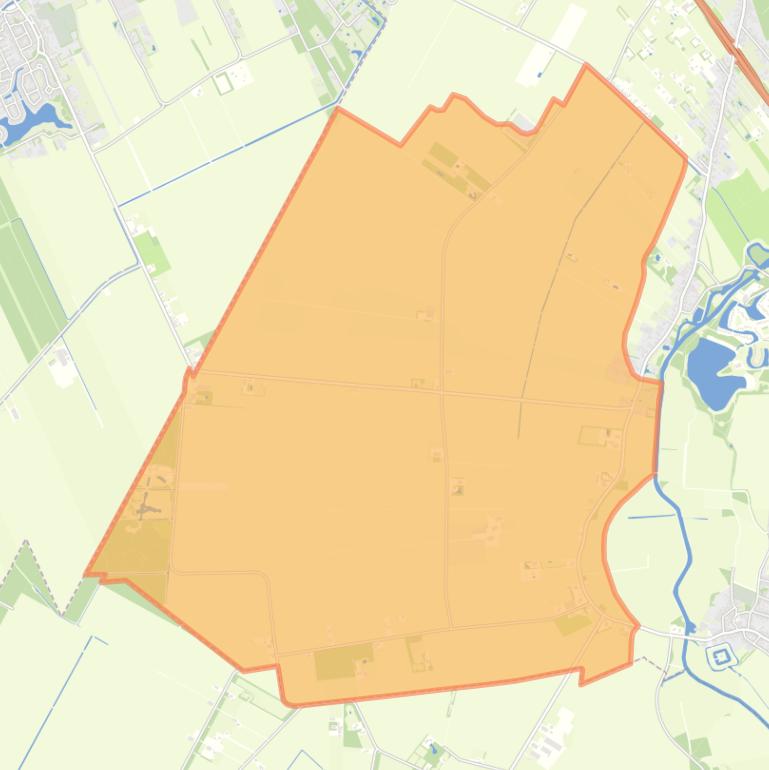 Kaart van de buurt Verspreide huizen Hoorn.