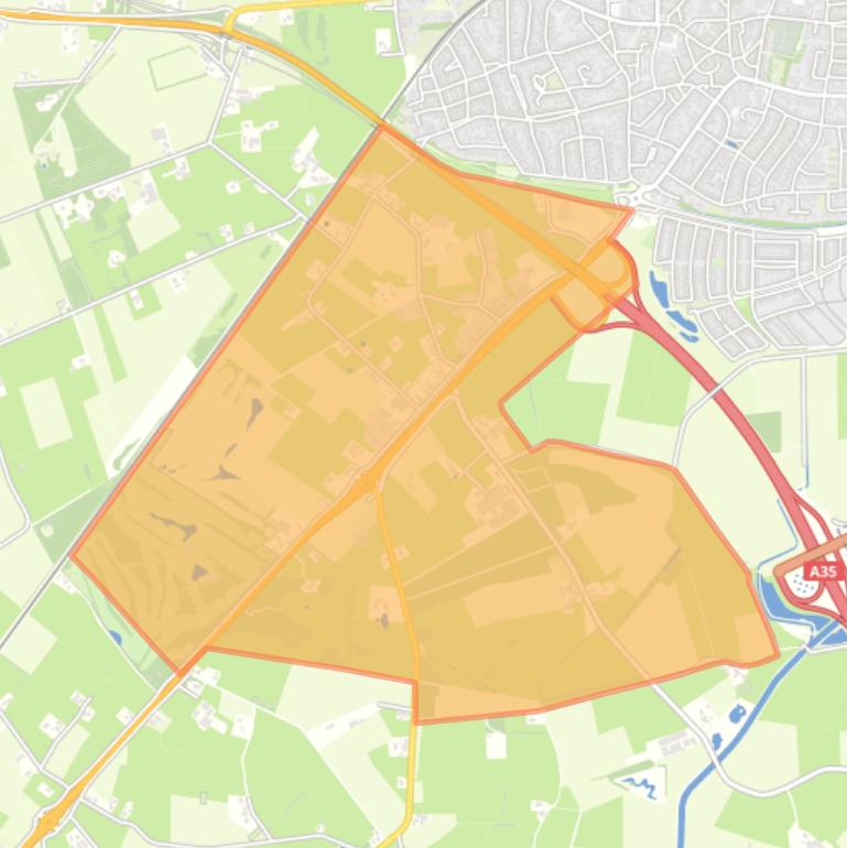 Kaart van de buurt Verspreide huizen Huurne I.