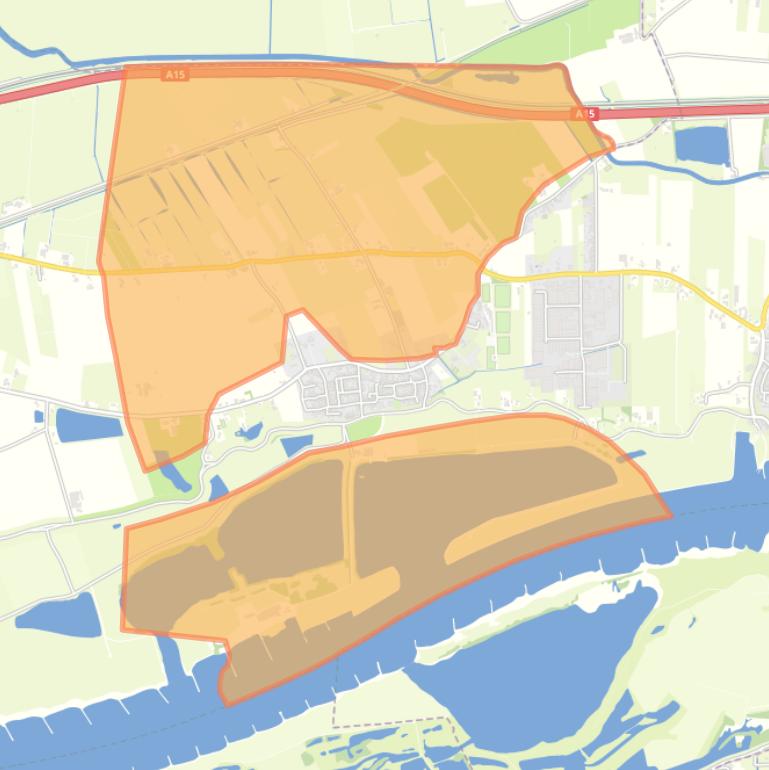 Kaart van de buurt Verspreide huizen IJzendoorn.