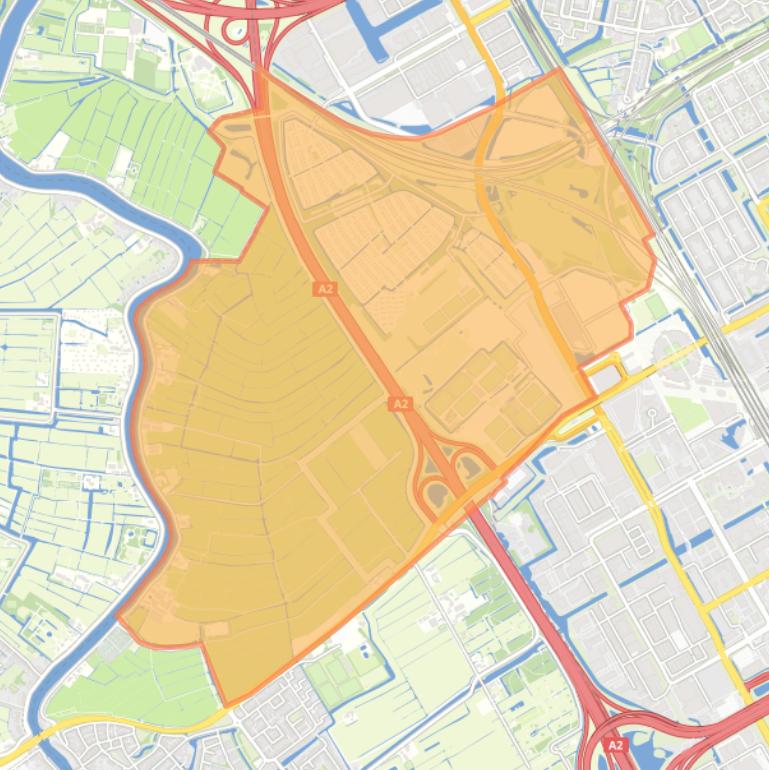 Kaart van de buurt Verspreide huizen in de Duivendrechtsche polder.