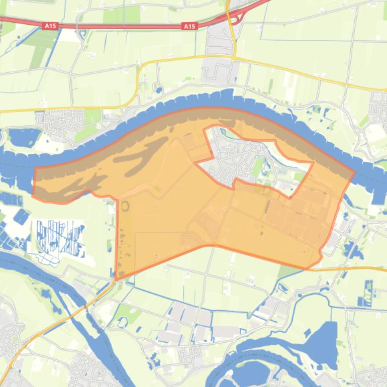 Kaart van de buurt Verspreide huizen in de polder Brakel.