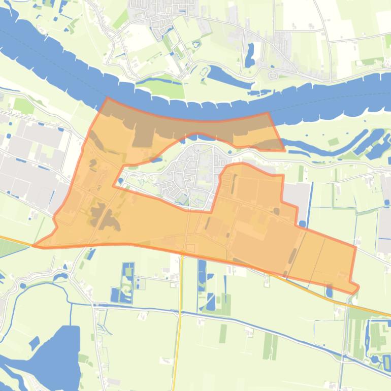 Kaart van de buurt Verspreide huizen in de polder Zuilichem en omgeving.