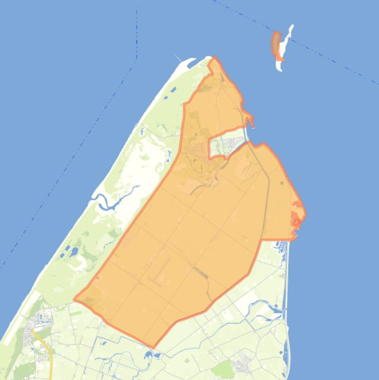 Kaart van de buurt Verspreide huizen in de polders Eierland en Eendracht.