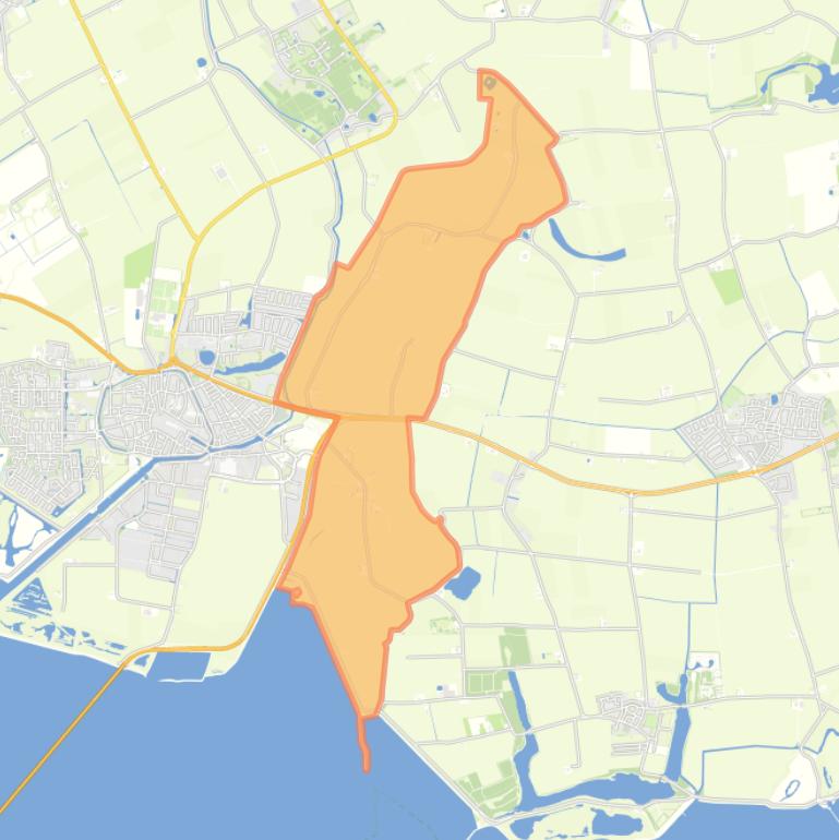 Kaart van de buurt Verspreide huizen in het Oosten.