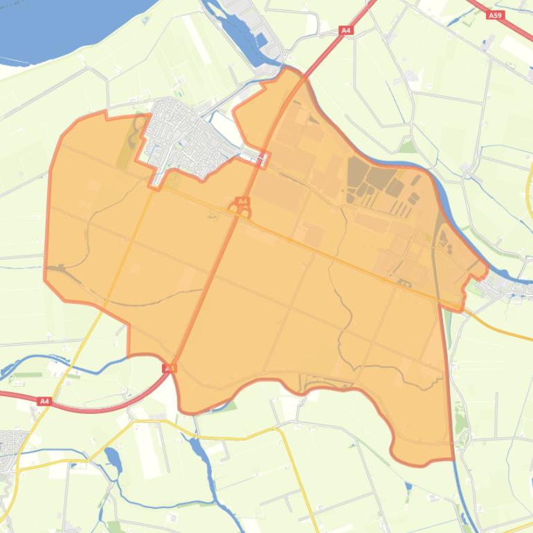 Kaart van de buurt Verspreide huizen in het Oosten.