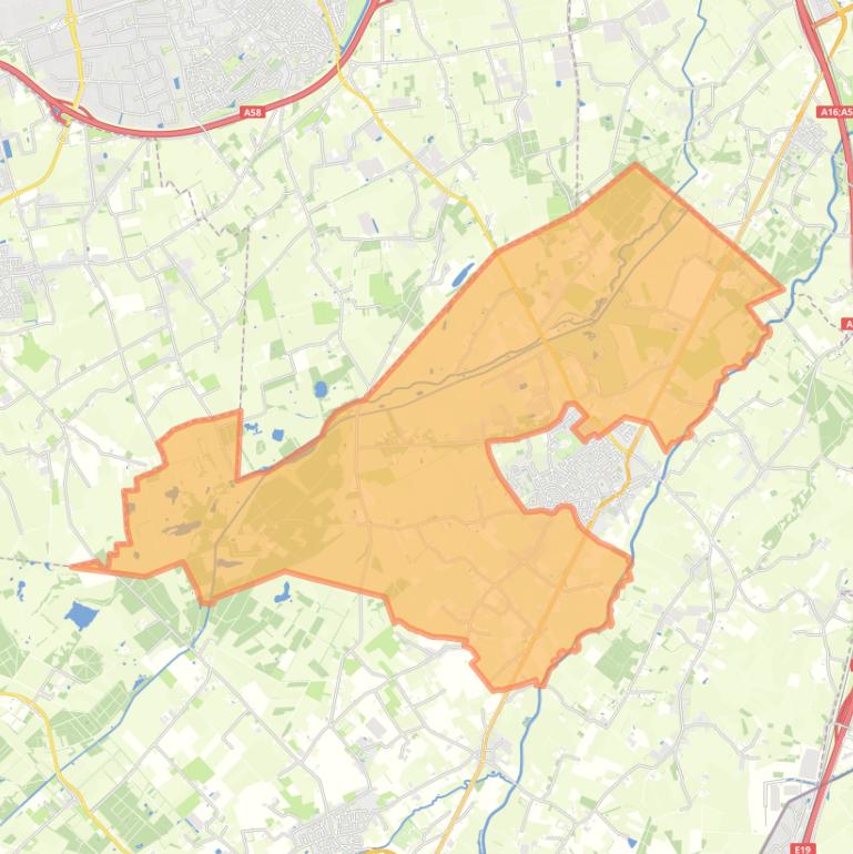 Kaart van de buurt Verspreide huizen in het Westen.