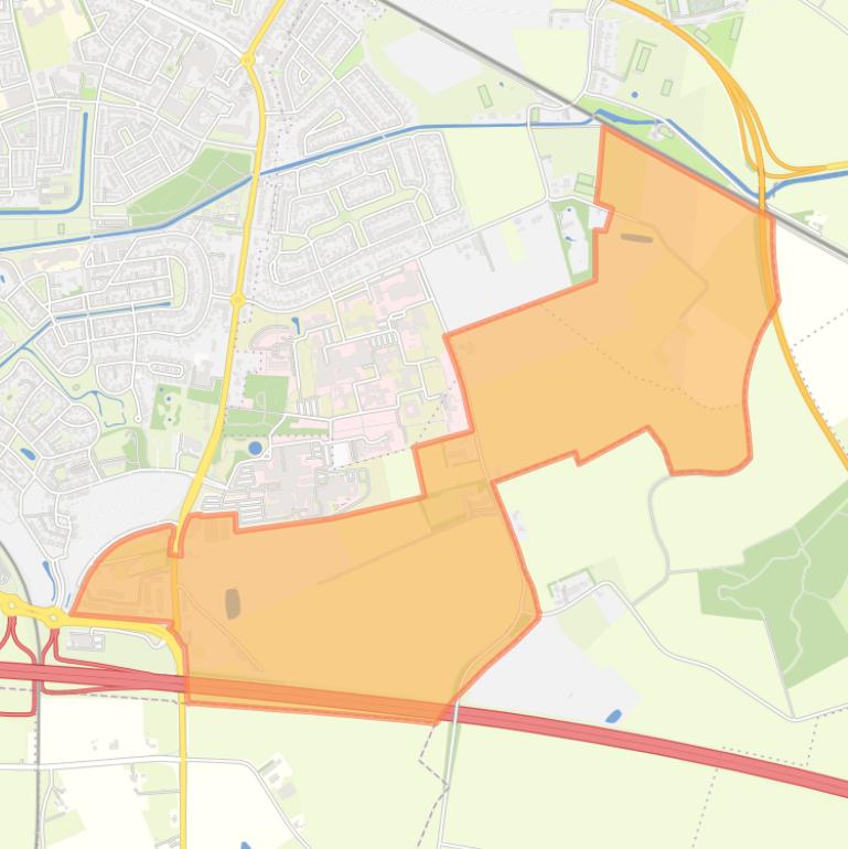 Kaart van de buurt Verspreide huizen in het Zuiden.