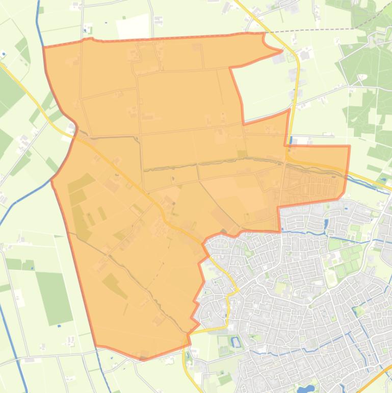 Kaart van de buurt Verspreide huizen Kampen-Esdonk.