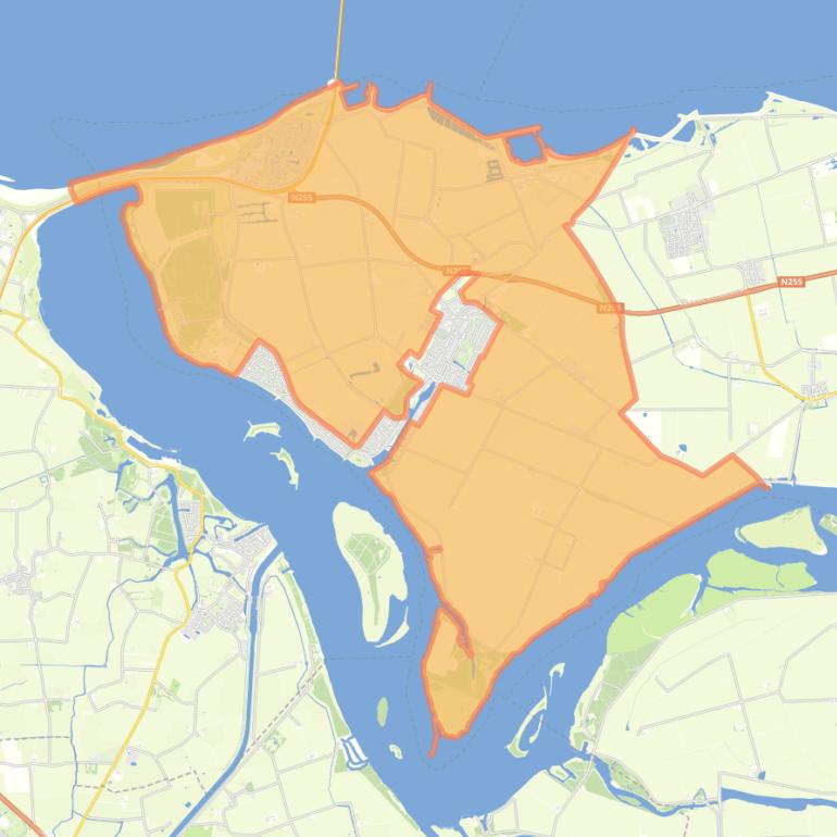 Kaart van de buurt Verspreide huizen Kamperland.