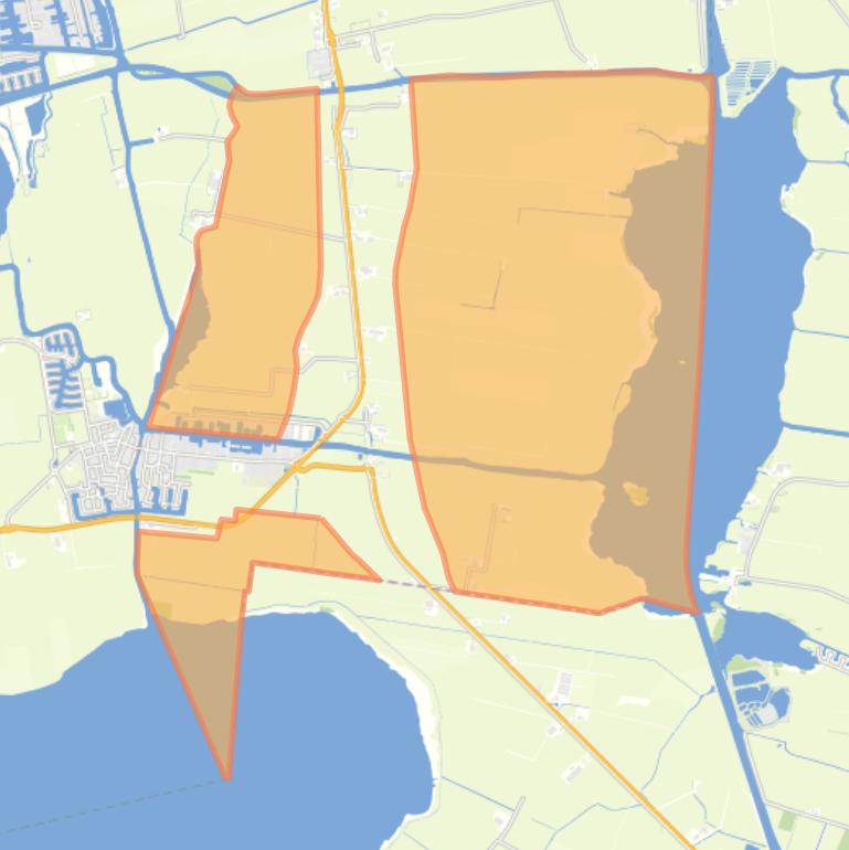 Kaart van de buurt Verspreide huizen Koufurderrige.