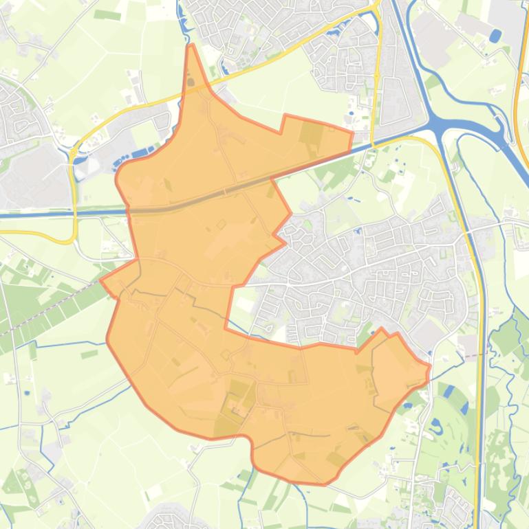 Kaart van de buurt Verspreide huizen Laar en Strijp.