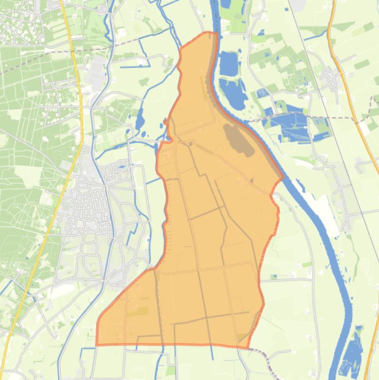 Kaart van de buurt Verspreide huizen Lage Land.