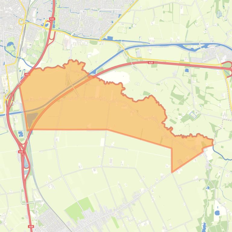 Kaart van de buurt Verspreide huizen Lankhorst.