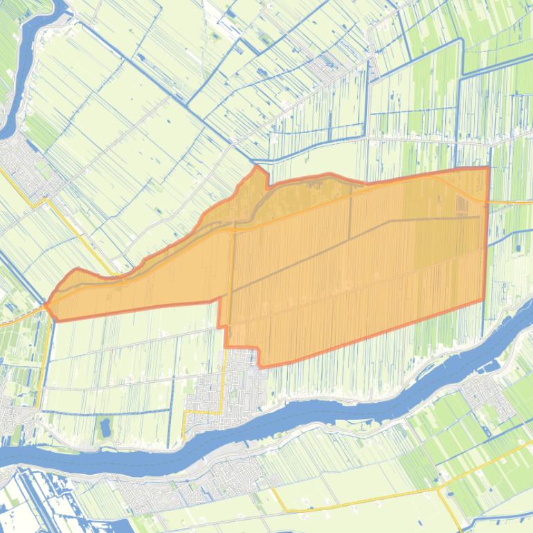 Kaart van de buurt Verspreide huizen Lekkerkerk.