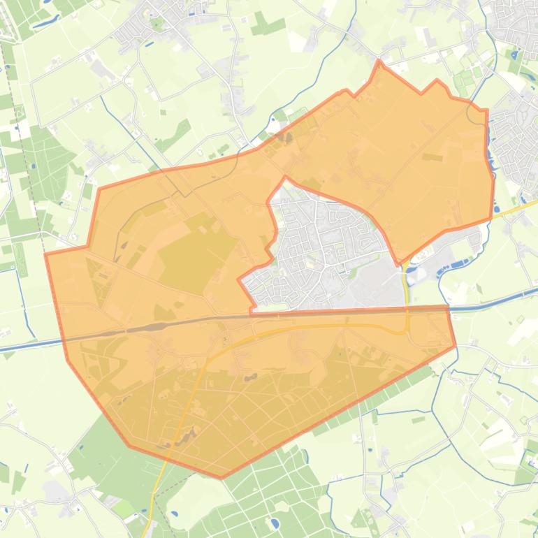 Kaart van de buurt Verspreide huizen Lieshout.