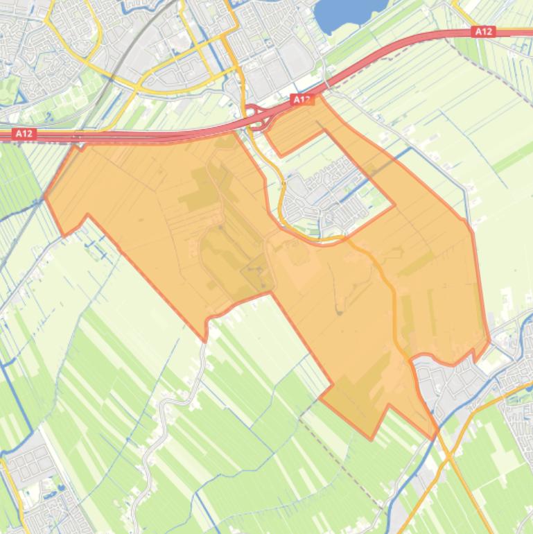 Kaart van de buurt Verspreide huizen Linschoten.